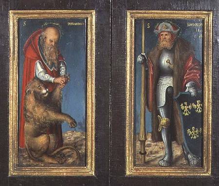 SS. Jerome and Leopold de Lucas Cranach el Viejo