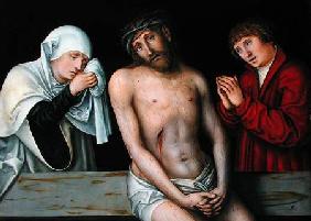 Christ as the Man of Sorrows with the Virgin and St. John