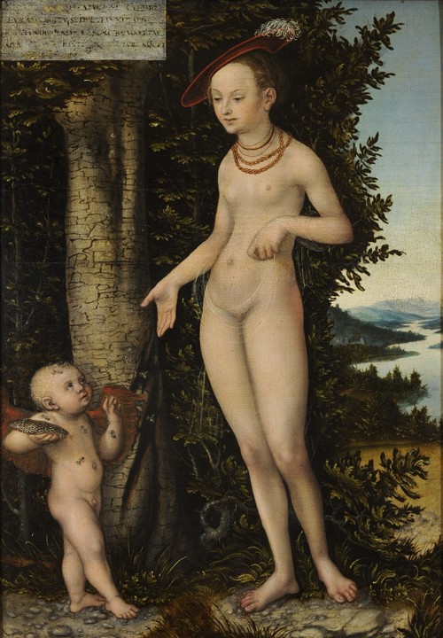 Venus with Cupid the Honey Thief de Lucas Cranach el Viejo