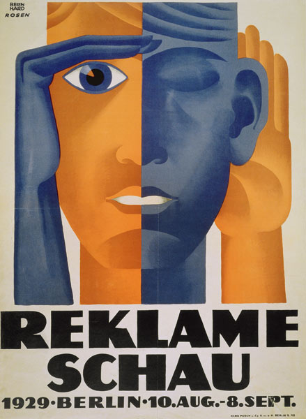 'Reklameschau', poster for the Berlin Advertising Exhibition de Lucian & Rosen, F. Bernhard