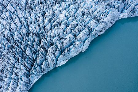 Flying over Iceland