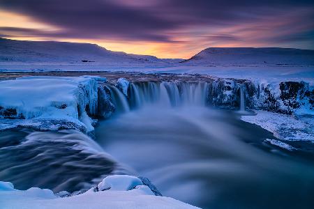 Wintry waterfall