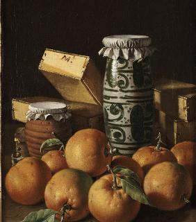 Still Life with Oranges, Jars, and Boxes of Sweets