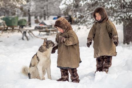 Anton, Stjopa and dog