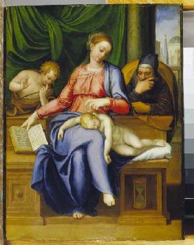 María con el niño, San José y San Juan