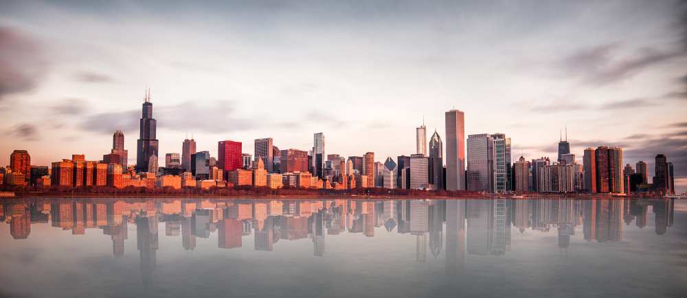 Sunrise at Chicago de Marcin Kopczynski