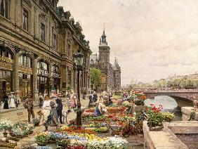 Flower stands at his in Paris.