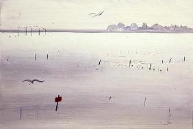 L''Etang sous la Pluie, 1987 (gouache on paper) 