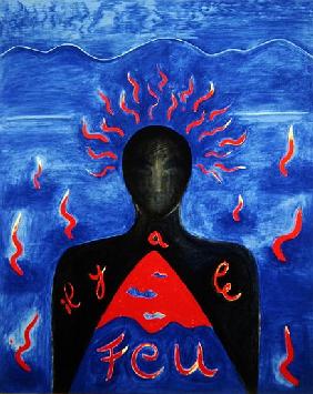 L''Homme en Feu, 1989 (oil on canvas) 