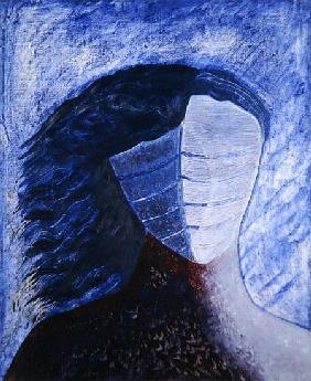 Zoe au Soleil Couchant, 1992 (oil on board) 