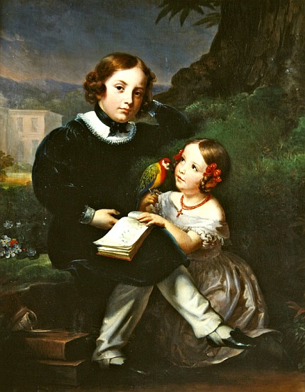 Portrait of the children of Pierre-Jean David d''Angers de Marie Eleonore Godefroid