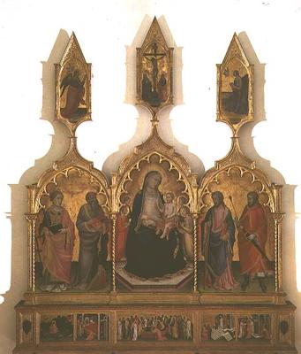 Madonna and Child with Saints (tempera on panel) de Mariotto  di Nardo