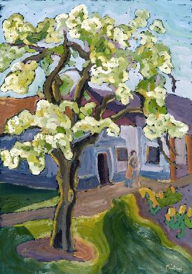 Blooming Pear Tree, 2008 (oil on board) 