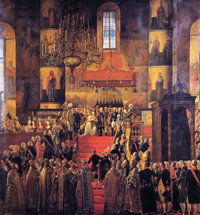The Coronation of Emperor Paul I and Empress Maria Feodorovna de Martin Ferdinand Quadal