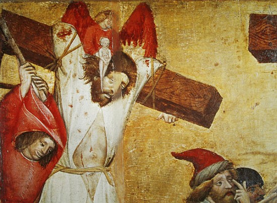 The Crucifixion, c.1420 (detail) (tempera on wood) de Master of Raigern