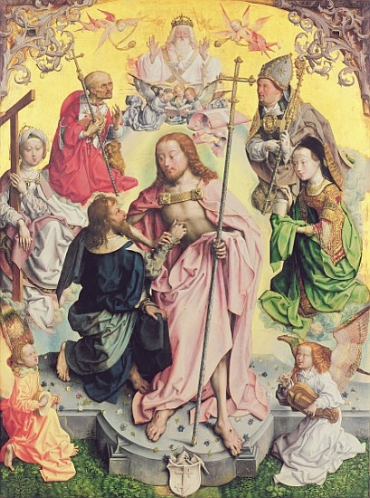 Central panel from the St. Thomas Altarpiece, 1501, Christ and Saint Thomas surrounded by St.Helena, de Master of St. Bartholemew