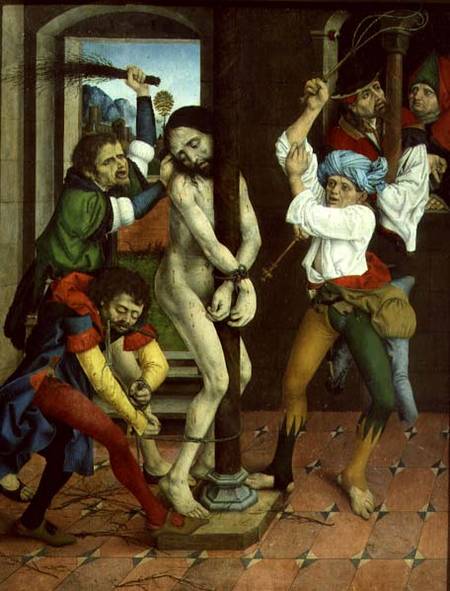 The Flagellation of Christ, side panel of the Altarpiece of the Passion de Master of the Strache Altar