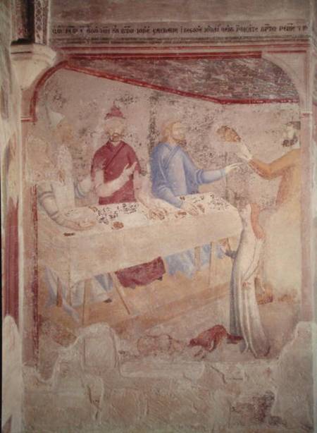 Herod's Feast, scene from 'The Life of St. John the Baptist Cycle' in the Chapel of St. Jean de Matteo  di Giovanetto da Viterbo