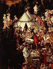 (the banquet in the camp detail from the painting