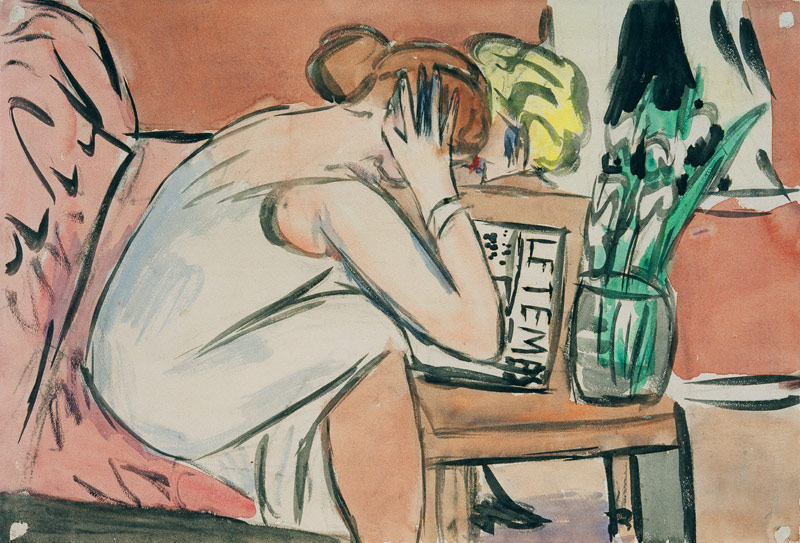 Zwei lesende Mädchen de Max Beckmann