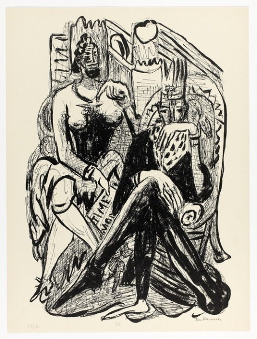 King and Demagogue, plate eight from Day and Dream de Max Beckmann