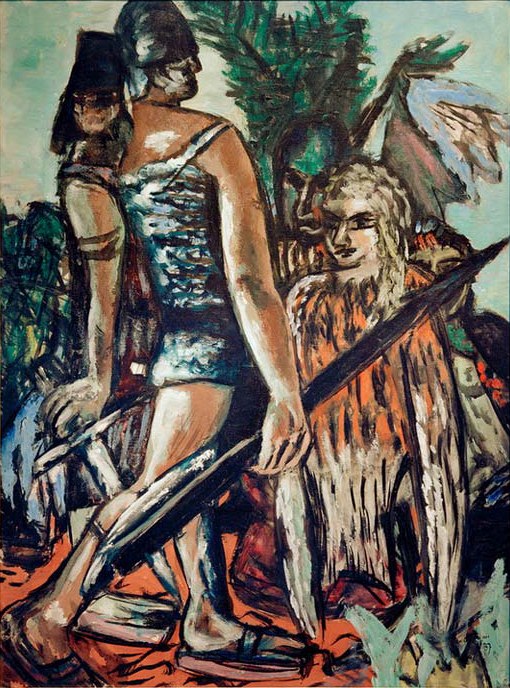 Krieger und Vogelfrau de Max Beckmann