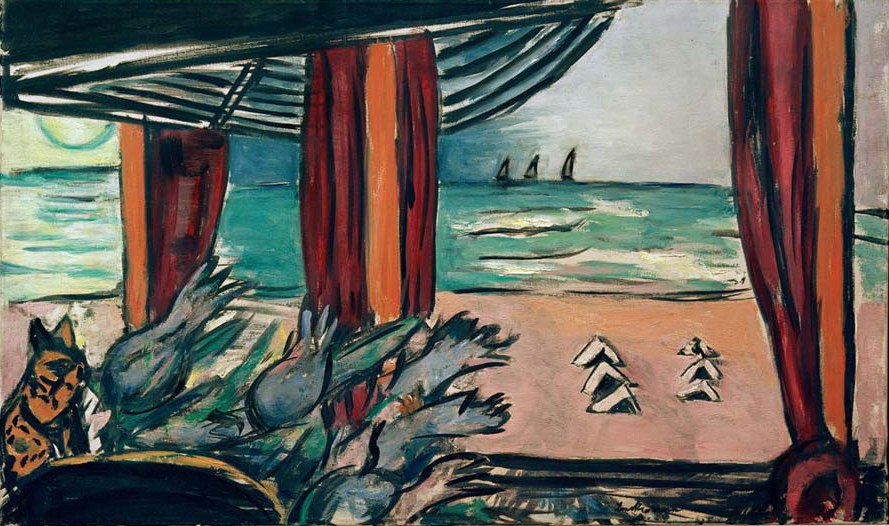 North Sea landscape with tents de Max Beckmann