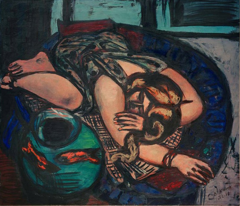 Ruhendes Mädchen de Max Beckmann