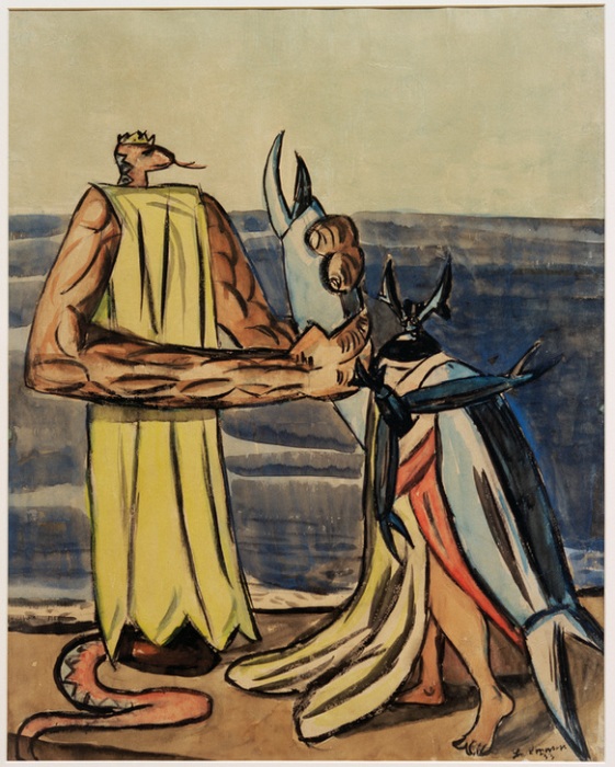 Schlangenkönig und Hirschkäferbraut de Max Beckmann