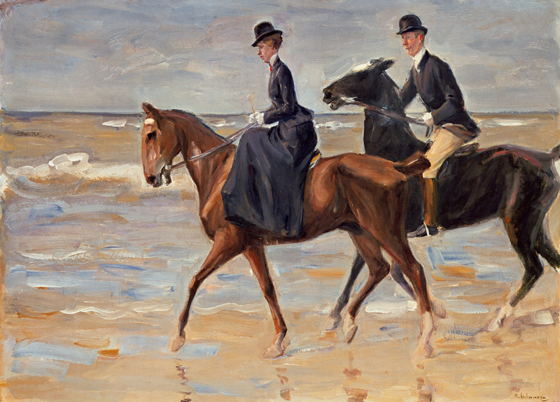 cavaliers at the beach de Max Liebermann