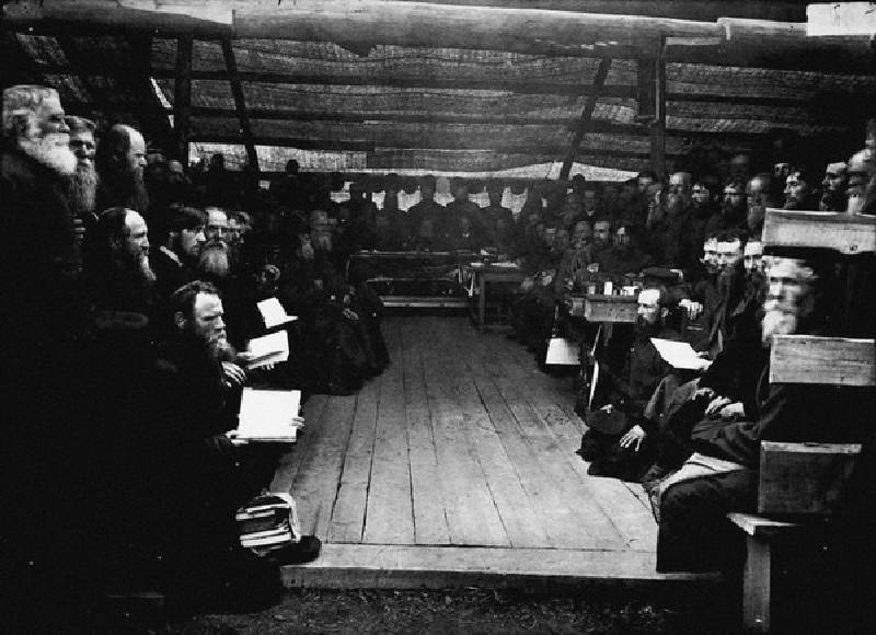 Meeting of Old Believers at Nizhny Novgorod de Maxim Petrovich Dmitriev