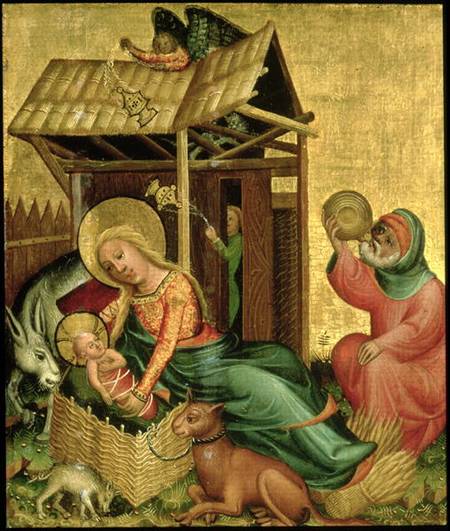 The Nativity, from the Buxtehude Altar de Meister Bertram