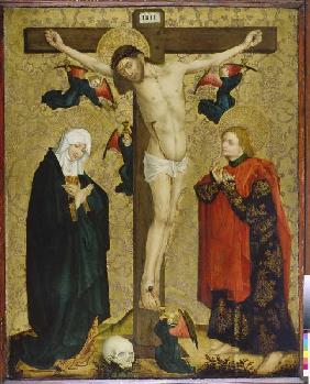 Cristo en la cruz con María y Juan