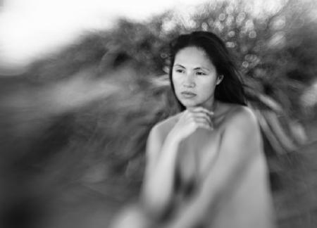 Lensbaby beach girl