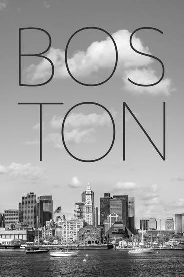 BOSTON Skyline North End & Financial District | Texto y Skyline