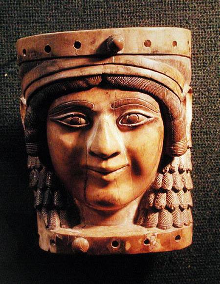 Head of a Woman, called the Lady of the Well or the Mona Lisa of Nimrud, from the Palace of Salmanas de Mesopotamian