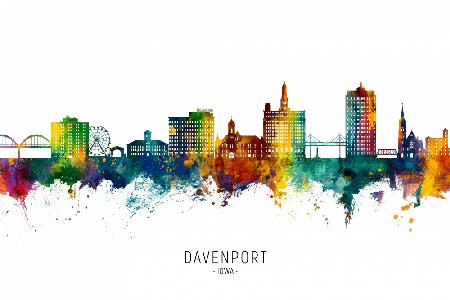 Davenport Iowa Skyline