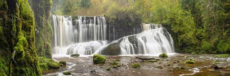 Geratser Wasserfall im Allgäu Panorama