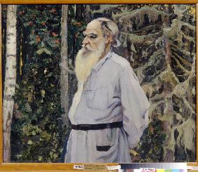 Portrait of the author Leo N. Tolstoy (1828-1910)