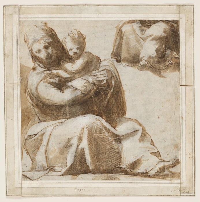 Sitzende Madonna mit Kind de Michelangelo Anselmi