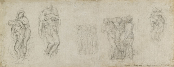 Studies for the Pieta Rondanini, c.1552 de Miguel Ángel Buonarroti