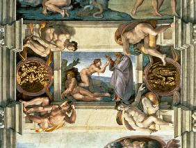 Sistine Chapel Ceiling: Creation of Eve, with four Ignudi