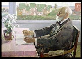 Ivan Petrovich Pavlov (1849-1936) in his House at Koltushy, near St. Petersburg