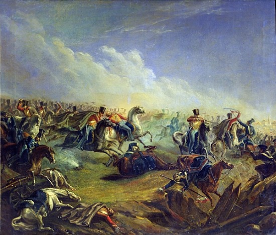 The Guard hussars attacking near Warsaw on August 26th, 1831 de Mikhail Yuryevich Lermontov
