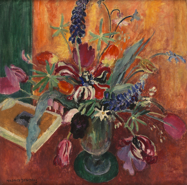 Lupins and tulips, c de Mildred Bendall