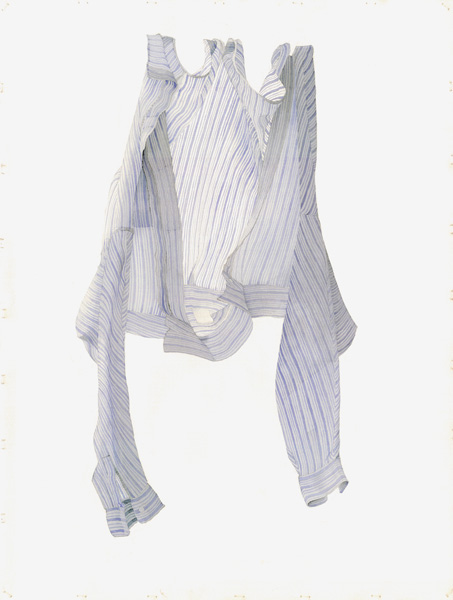 Stripy Blue Shirt in a Breeze, 2004 (w/c on paper)  de Miles  Thistlethwaite