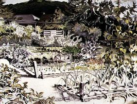 Kitchen Gardens, Uley House (w/c on paper) 