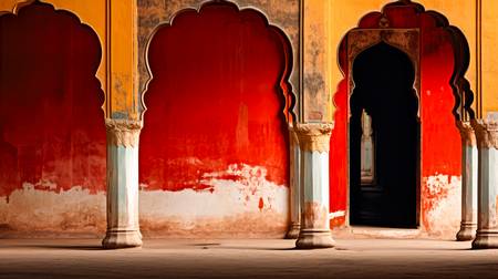 Tempel in Indien. Architektur und Farben 