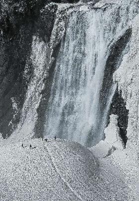 The smallness of man against nature