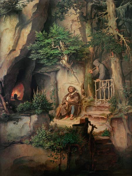 A ministrel with a hermit de Moritz von Schwind